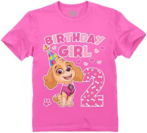 Tstars Paw Patrol Skye 2nd Birthday Tee for Girls