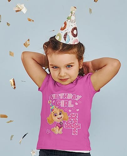 Skye Paw Patrol 4th Birthday Tee for 4 Year Old Girl