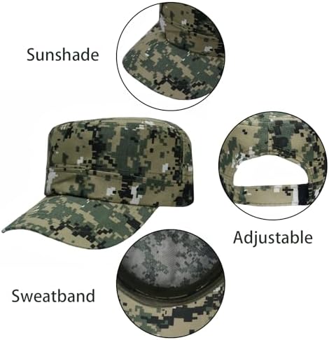 6 Pcs Adjustable Camouflage Military Hats for Kids