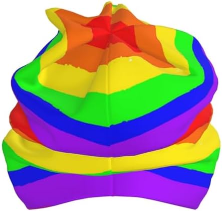 Gay Rainbow Boys Knitted Beanie Cap Hat Skull Cap