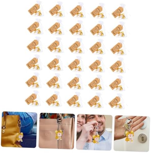 30 Sets Cartoon Tiger Keychains for Bags and Luggage