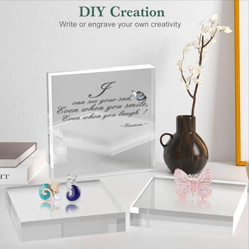 SAMYUCHO Acrylic Base Stand 4-Pack Display Blocks