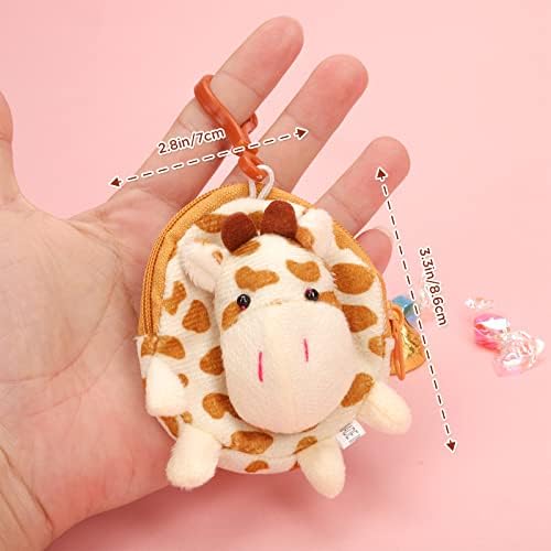 Mini Animals Stuffed Coin Bag Keychain Wallet for Kids