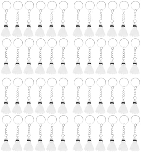 LUOZZY 48 Pcs Mini Badminton Keychain