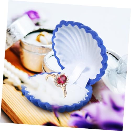 TENDYCOCO 2pcs Shell Jewelry Box Earring Organizer Case