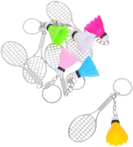 LUOZZY 24 Pcs Mini Alloy Badminton Keychain Set