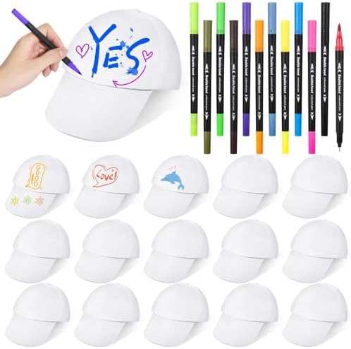 DIY Hats Set with 12 Pens for Kids Creative Halloween Art
