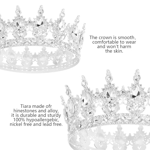 Queen Crown Rhinestone Wedding Headpiece for Women