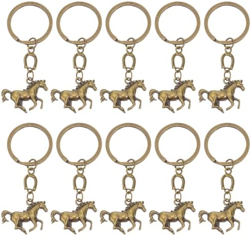 LUOZZY 20 Pcs Horse Year Keychain Set Metal