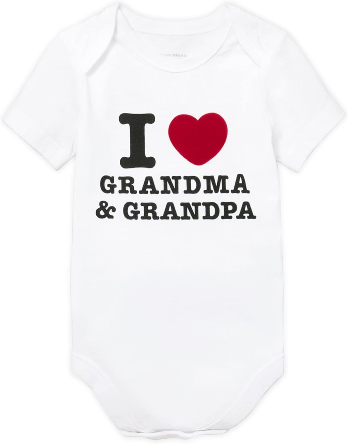 The Childrens Place Baby Bodysuit with I Love Grandma Grandpa Print