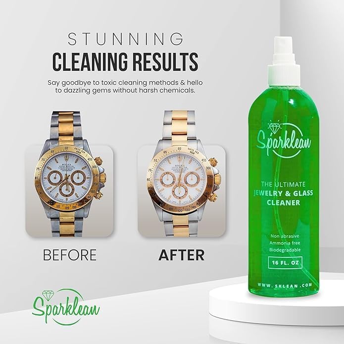 Sparklean Jewelry Cleaner Solution - Premium Spray for All Jewelry