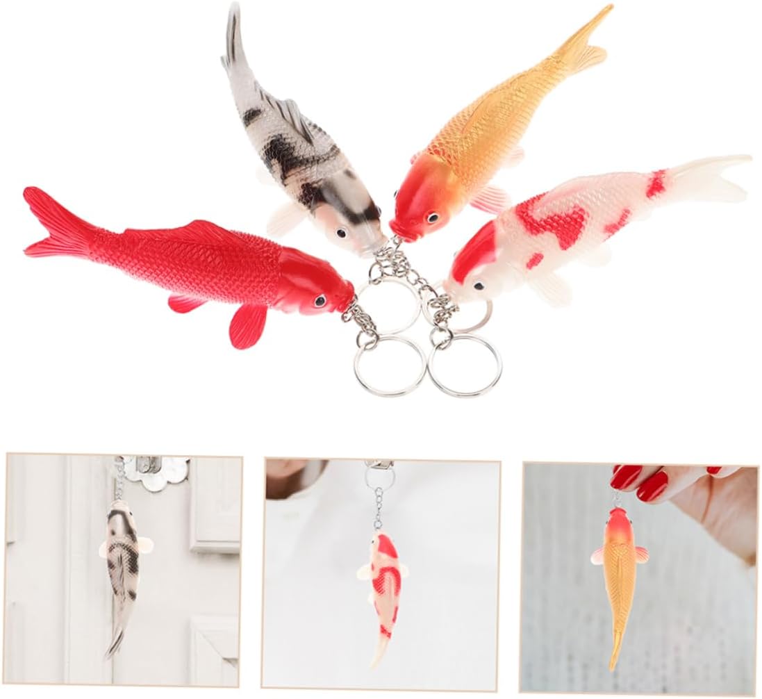 8Pcs Adorable Koi Fish Keychains for School Bags and Backpacks