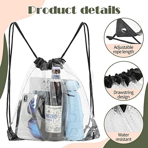 Shappy 30 Piece Clear Drawstring Backpack Set