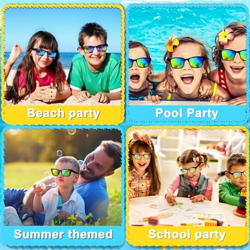 Neon Sunglasses for Kids 4-8 16-Pack Party Favors
