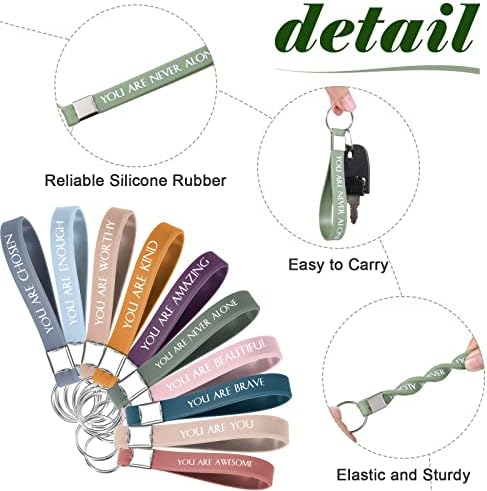 120 Pcs Inspirational Quote Key Chains Motivational for Team and Office