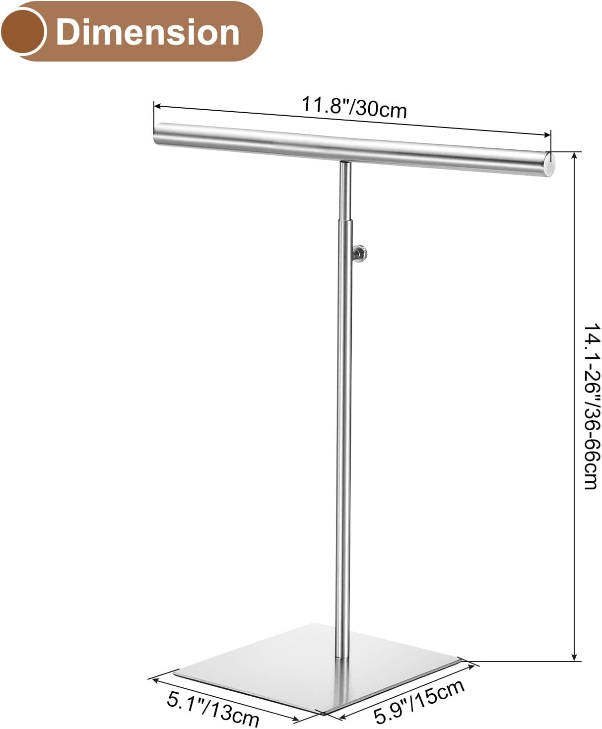 Uxcell Necklace Display Stand 2 Pack Adjustable Jewelry Rack