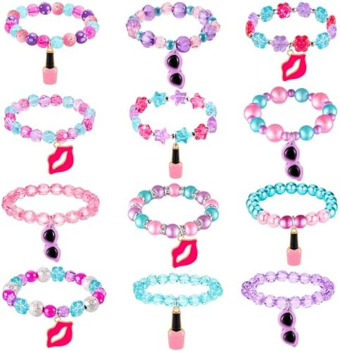 Sasylvia 12 Pcs Spa Bracelets for Spa Party Favors