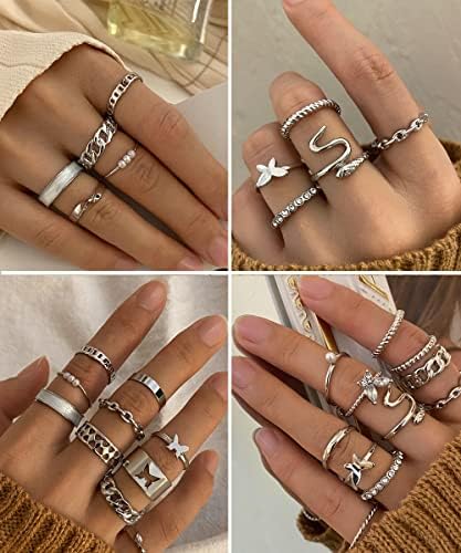 iF YOU 30 Pcs Gold Knuckle Rings Set for Women