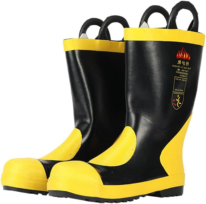 Fire Protective Boots with Heat Resistance and Non Slip Sole