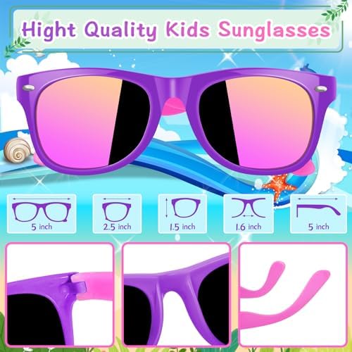 Kids Sunglasses Bulk 8PCS Translucent Party Favors