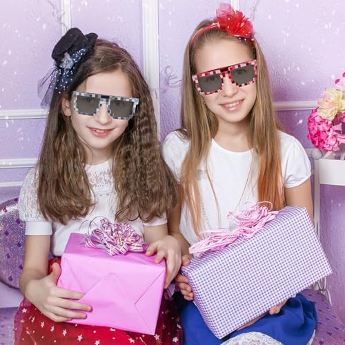 16 Pack Pixel Sunglasses for Birthday Parties and Gaming Events
