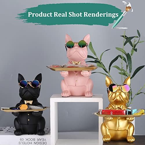 Qianling Resin Bulldog Key Holder Tray