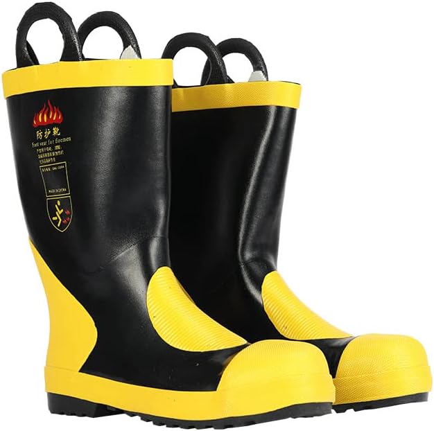 Fire Protective Boots with Heat Resistance and Non Slip Sole