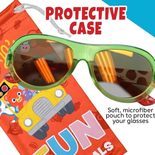 Sun-Staches Kids Sunglasses with UV Protection and Soft Carry Case