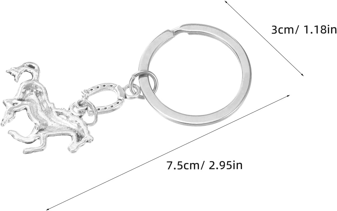 LUOZZY 20pcs Horse Year Keychain Metal Keyring