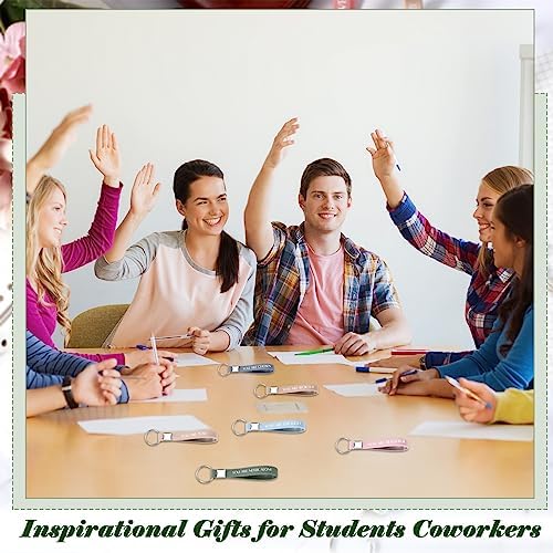 120 Pcs Inspirational Quote Key Chains Motivational for Team and Office