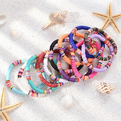 12pcs Colorful Stretch Friendship Bracelets For Women