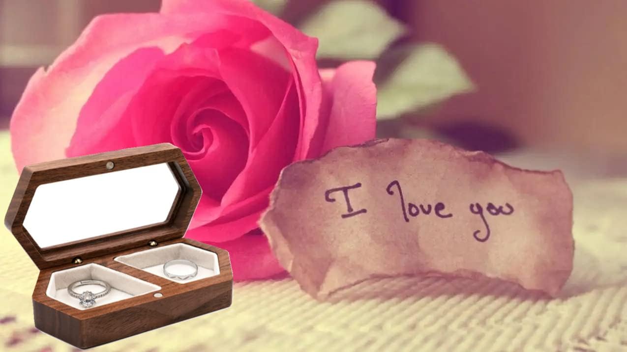 Molchagar Wooden Ring Box for Wedding Ceremony