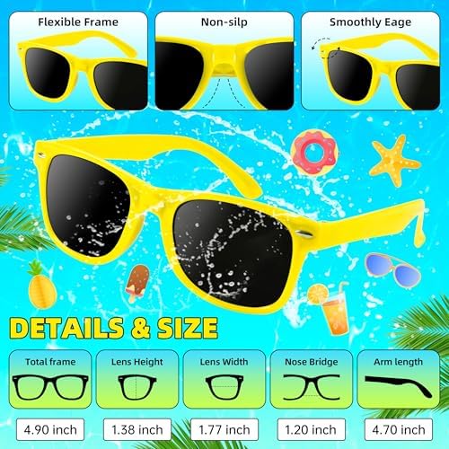 24 Pcs Kids Sunglasses Bulk UV400 Protection for Boys Girls 3-8