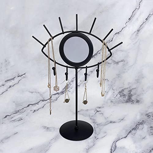 RANNYOZIO Jewelry Tower with Mirror for Women Girls Black