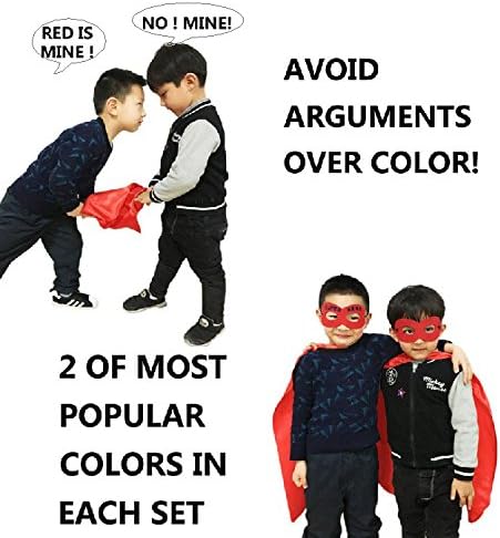 ADJOY Superhero Capes and Masks for Kids - 14 Sets