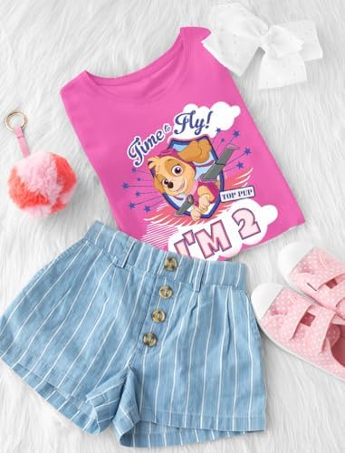 Tstars Paw Patrol Skye 2nd Birthday Tee for Girls 1