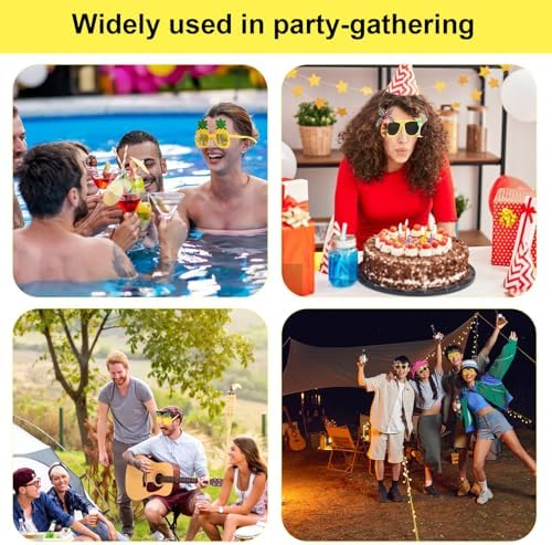 2 Pcs Luau Party Sunglasses with Pineapple Design