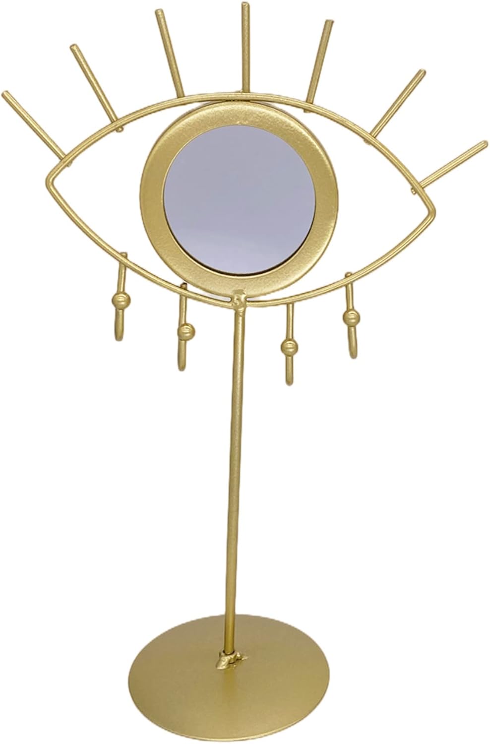 Jewelry Organizer Holder with Mirror Evil Eye Stand for Women Girls
