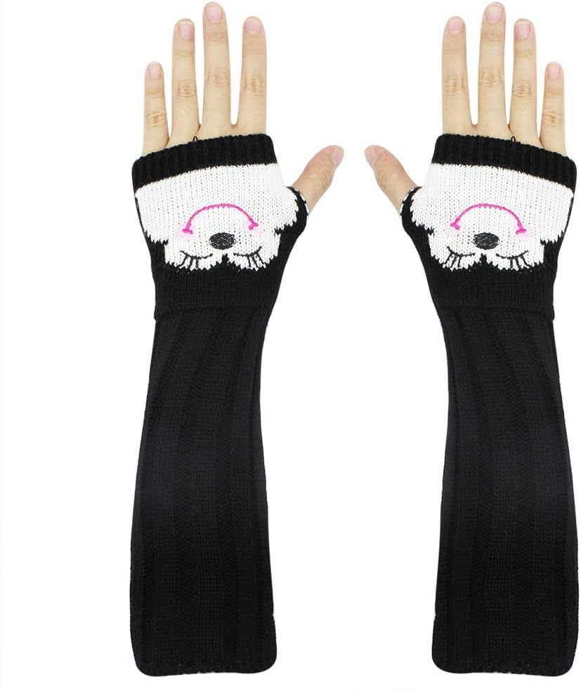 BOLLEY JOSS Long Sleeve Fingerless Gloves for Girls Women