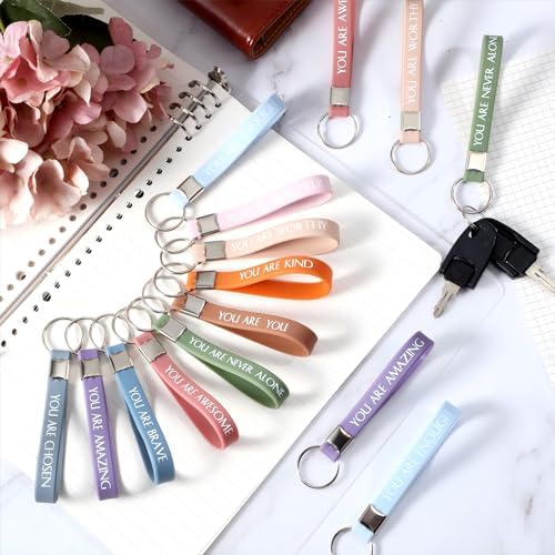 120 Pcs Inspirational Quote Key Chains Motivational for Team and Office