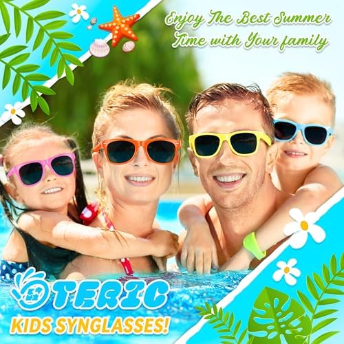 24 Pcs Kids Sunglasses Bulk UV400 Protection for Boys Girls 3-8