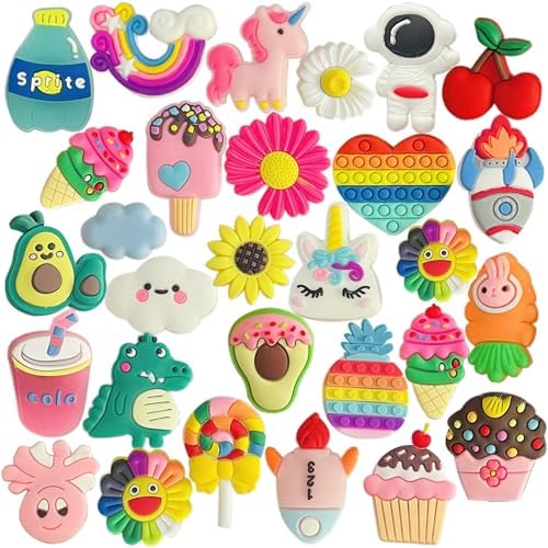 Monochef Shoe Charms 30 Pack for Girls Teens