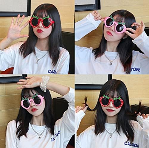 8Pcs Funny Tropical Sunglasses for Luau Party