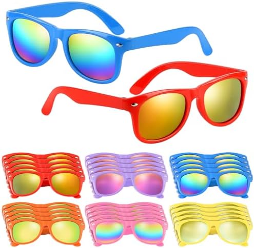 MEEZY 30 Pack Neon Kids Sunglasses Party Favors