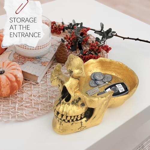 Mrlikale Skull Eyeglass Stand Holder Gold