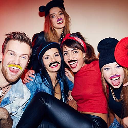 48 Piece Fake Mustache Set for Costume Parties