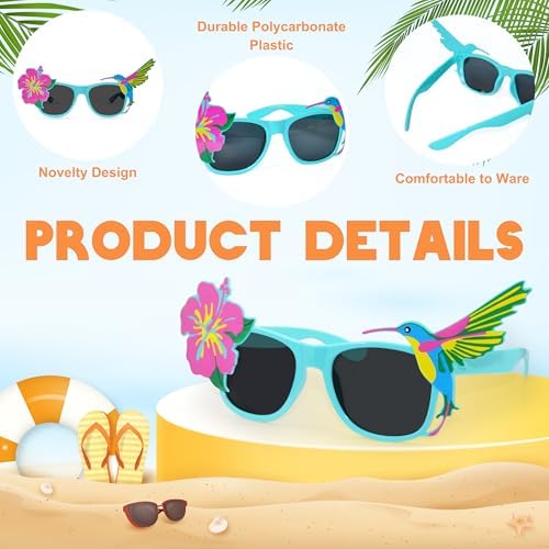 Hawaiian Luau Party Sunglasses Set 9 Pairs