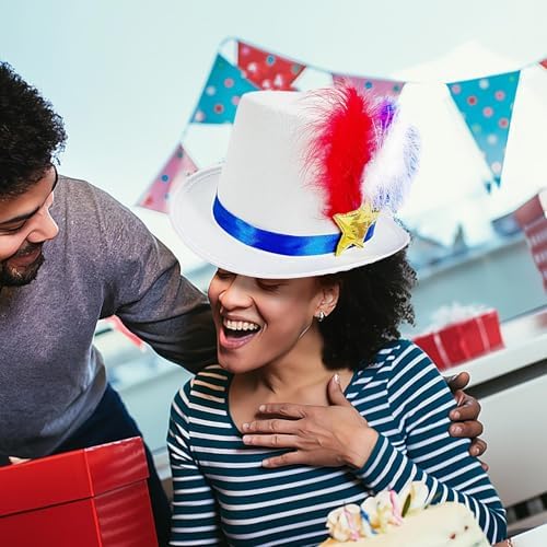 Independence Day Star Flag Feather Top Hat 984x748x512 Inches