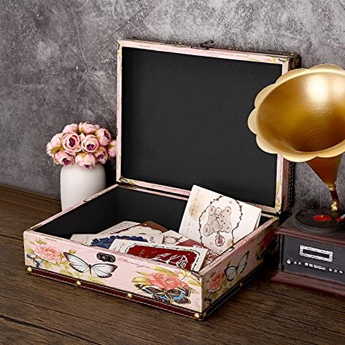 Elldo0 Butterfly Treasure Chest Box for Jewelry and Keepsakes