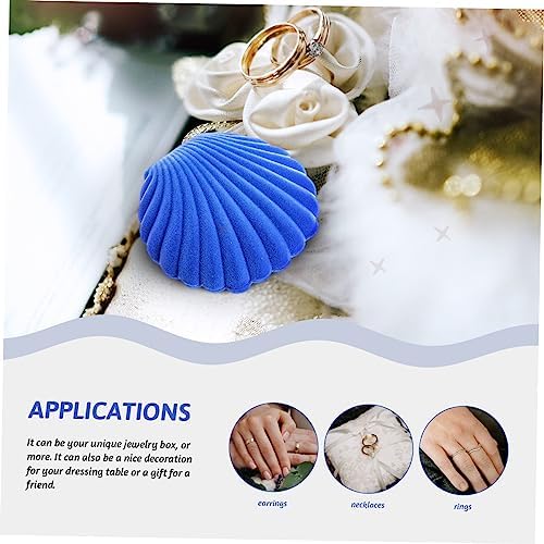 TENDYCOCO 2pcs Shell Jewelry Box Earring Organizer Case